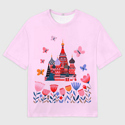 Футболка оверсайз мужская Москва - собор, цвет: 3D-принт