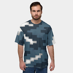 Футболка оверсайз мужская Пиксельная текстура камуфляж, цвет: 3D-принт — фото 2