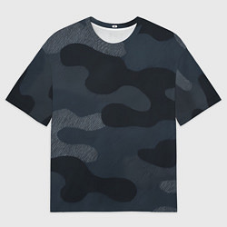 Мужская футболка оверсайз Текстурный камуфляж на ткани