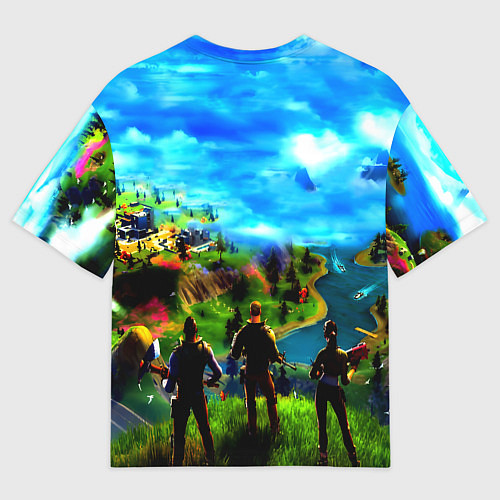 Мужская футболка оверсайз Fortnite x doom logo / 3D-принт – фото 2