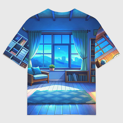 Мужская футболка оверсайз Сиратори Айра хочет спать / 3D-принт – фото 2