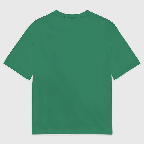 Мужская футболка оверсайз Изумруд однотонный / 3D-принт – фото 2