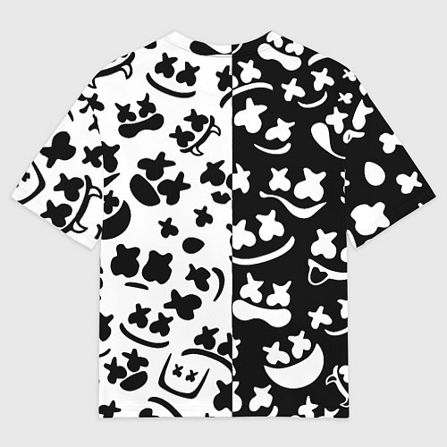 Мужская футболка оверсайз Doom x Marshmello pattern / 3D-принт – фото 2