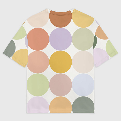 Мужская футболка оверсайз Цветочный горошек / 3D-принт – фото 2