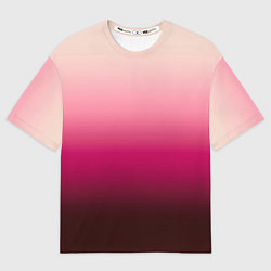 Мужская футболка оверсайз Градиент transcendent pink омбре