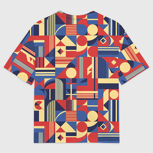 Мужская футболка оверсайз Геометрический карнавал / 3D-принт – фото 2