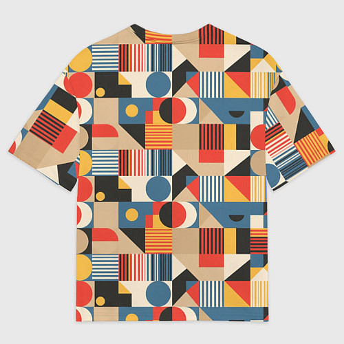 Мужская футболка оверсайз Ритмы Баухауса / 3D-принт – фото 2