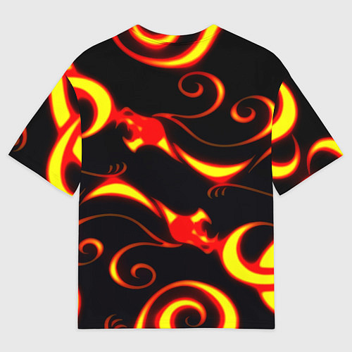 Мужская футболка оверсайз Doom dragon steel fire / 3D-принт – фото 2