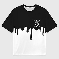Футболка оверсайз мужская Doom logo жидкие краски, цвет: 3D-принт