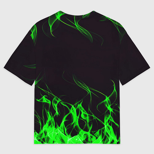 Мужская футболка оверсайз Doom кислотное лого / 3D-принт – фото 2