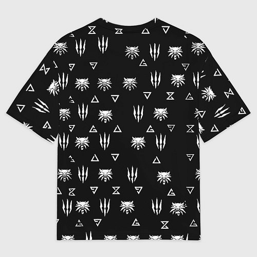 Мужская футболка оверсайз Doom ведьмак логотипы / 3D-принт – фото 2