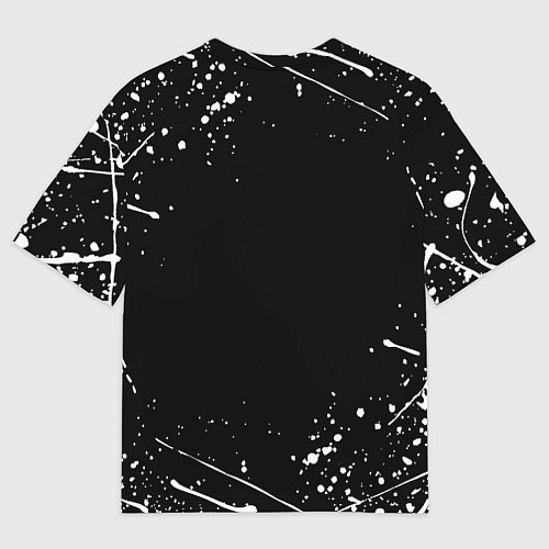 Мужская футболка оверсайз Doom краски белые / 3D-принт – фото 2