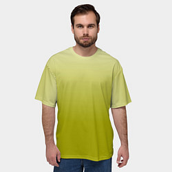 Футболка оверсайз мужская Градиент лаймовый, цвет: 3D-принт — фото 2