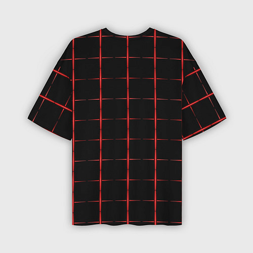 Мужская футболка оверсайз Color black red crosses / 3D-принт – фото 2