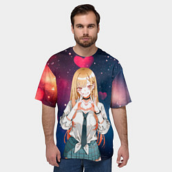 Футболка оверсайз мужская Марин Китагава с любовью - Эта фарфоровая кукла вл, цвет: 3D-принт — фото 2