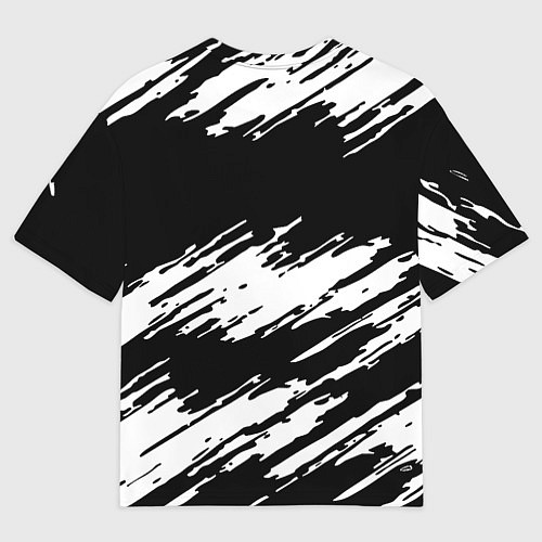 Мужская футболка оверсайз Doom краски полосы / 3D-принт – фото 2