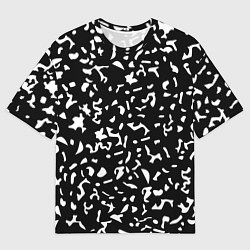 Мужская футболка оверсайз Черный камуфляж