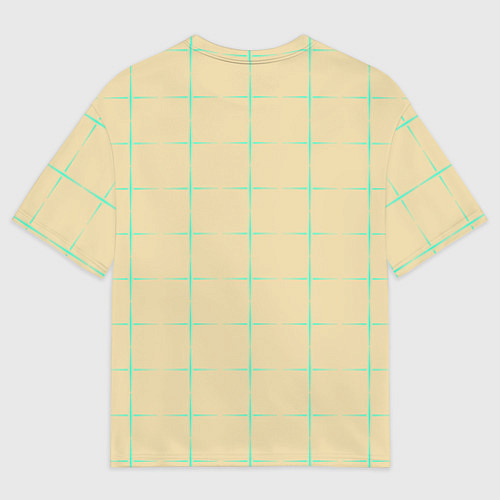 Мужская футболка оверсайз Color beige green crosses / 3D-принт – фото 2
