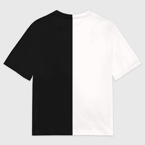 Мужская футболка оверсайз Солнце черно-белое / 3D-принт – фото 2