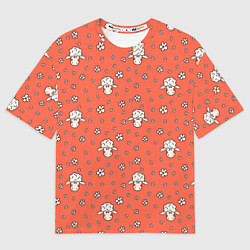 Мужская футболка оверсайз Овечки в цветочках