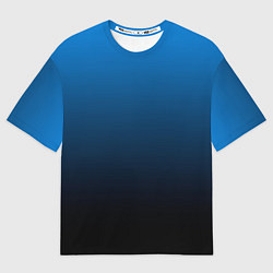 Футболка оверсайз мужская Blue gradient, цвет: 3D-принт