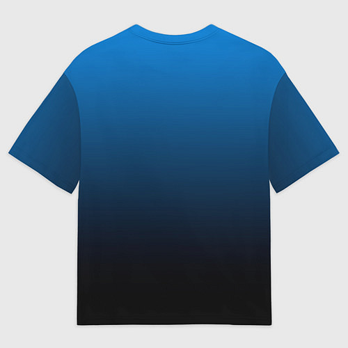 Мужская футболка оверсайз Blue gradient / 3D-принт – фото 2