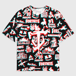 Футболка оверсайз мужская Doom x fortnite glitch, цвет: 3D-принт