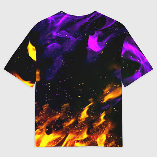 Мужская футболка оверсайз Doom огненный стиль / 3D-принт – фото 2