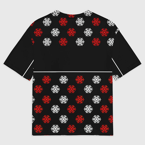 Мужская футболка оверсайз Doom winter pattern steel / 3D-принт – фото 2