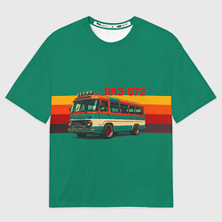 Футболка оверсайз мужская Ретро автобус ПАЗ-672, цвет: 3D-принт