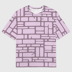 Футболка оверсайз мужская Кирпичная кладка, цвет: 3D-принт