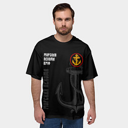 Футболка оверсайз мужская Морская Пехота ВМФ России, цвет: 3D-принт — фото 2