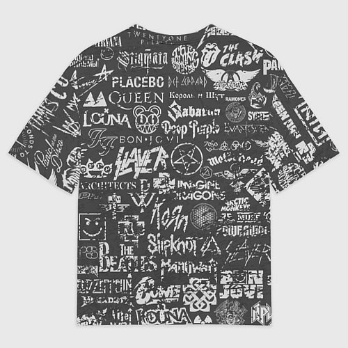 Мужская футболка оверсайз Black Sabbath pattern / 3D-принт – фото 2