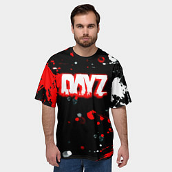Футболка оверсайз мужская Dayz брызги красок текстура, цвет: 3D-принт — фото 2