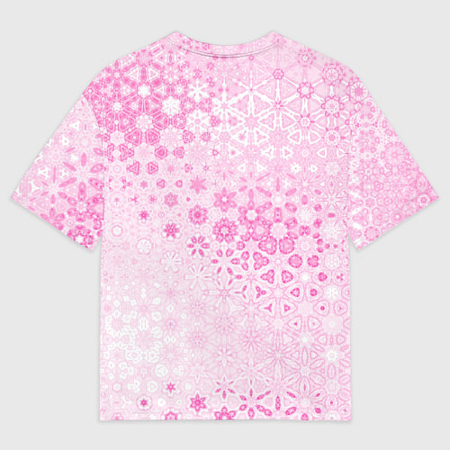 Мужская футболка оверсайз Розовая метаморфоза / 3D-принт – фото 2