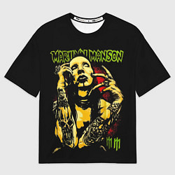 Футболка оверсайз мужская Marilyn Manson tattoo, цвет: 3D-принт