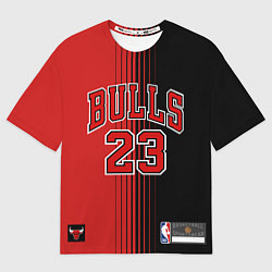 Футболка оверсайз мужская NBA Bulls 23 Jordan, цвет: 3D-принт