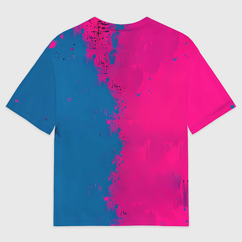 Мужская футболка оверсайз Ведьмак стоит боком / 3D-принт – фото 2