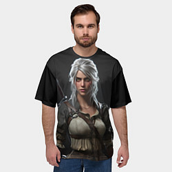 Футболка оверсайз мужская Цири Ведьмак, цвет: 3D-принт — фото 2