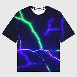Футболка оверсайз мужская Multicolored lightning, цвет: 3D-принт