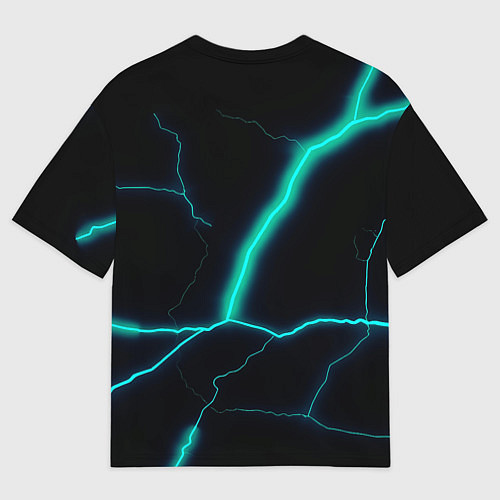 Мужская футболка оверсайз Dark blue / 3D-принт – фото 2