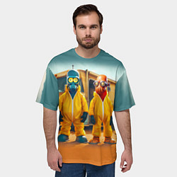 Футболка оверсайз мужская Zoidberg and Bender - Breaking bad soap opera, цвет: 3D-принт — фото 2