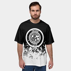 Футболка оверсайз мужская Inter краски, цвет: 3D-принт — фото 2