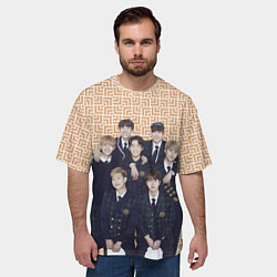 Футболка оверсайз мужская BTS в костюмах, цвет: 3D-принт — фото 2