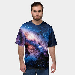 Футболка оверсайз мужская Фантастический космос звёзды и туманности, цвет: 3D-принт — фото 2