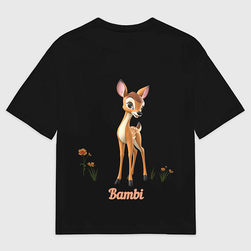 Мужская футболка оверсайз Bambi / 3D-принт – фото 2