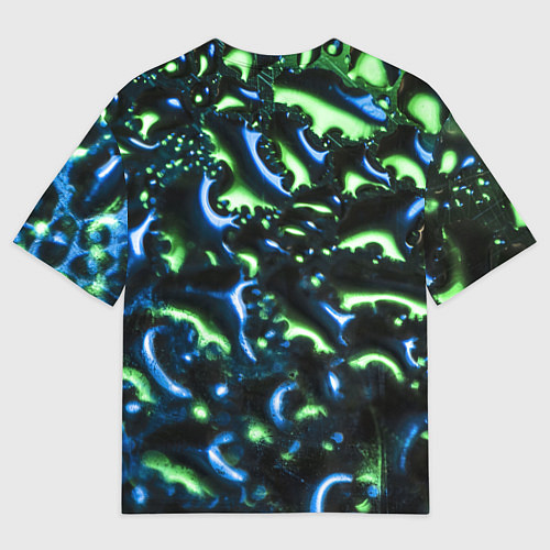 Мужская футболка оверсайз Абстракция капли воды / 3D-принт – фото 2