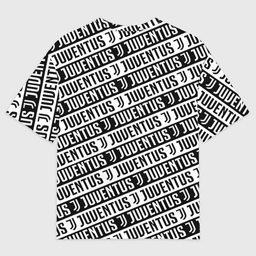 Мужская футболка оверсайз Барселона х Ювентус паттерн / 3D-принт – фото 2