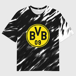 Футболка оверсайз мужская Borussia штрихи красок текстура, цвет: 3D-принт