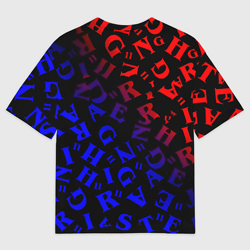 Мужская футболка оверсайз Barcelona градиент символы / 3D-принт – фото 2